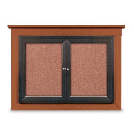 United Visual Products Letterboard, Burgundy/Walnut UV2620O-WALNUT-BURGUN
